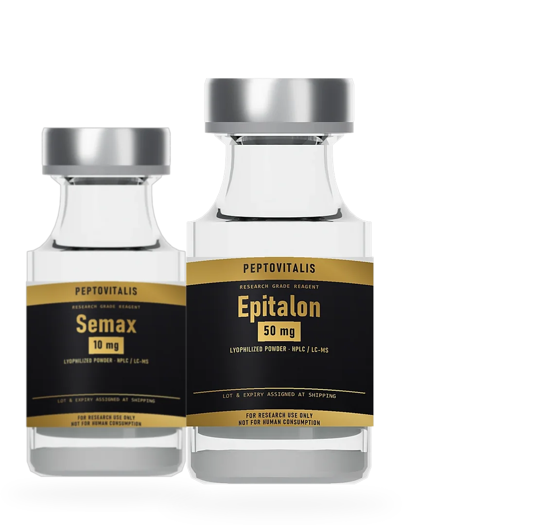 PEPTOVITALIS Epitalon and Semax vials
